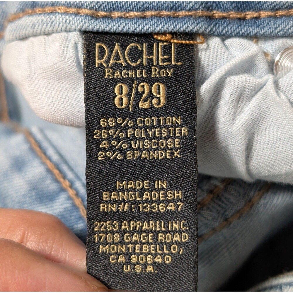 NWOT Rachel Roy Size 29 Flared Jeans 3 Buttons High Waisted Stretch Retro Y2K - Picture 6 of 8